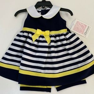 Bonnie Jean Baby Dress & Bloomer Pants 12m